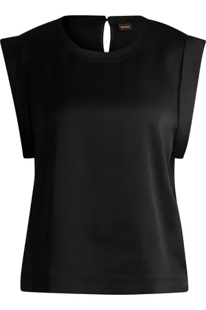 HUGO BOSS Maglia senza maniche in satin effetto martellato