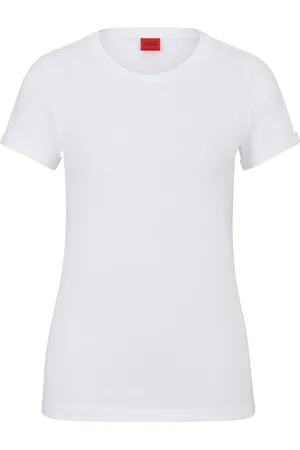 HUGO BOSS T-shirt slim fit in jersey di cotone con logo stampato