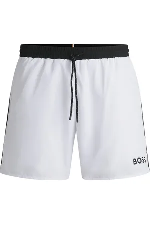 HUGO BOSS Boxer da mare ad asciugatura rapida con logo stampato