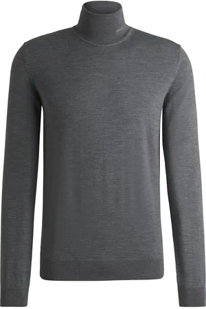 HUGO BOSS Maglione regular fit a collo alto in lana vergine
