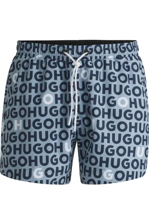 HUGO BOSS Boxer da mare con logo stampato e coulisse