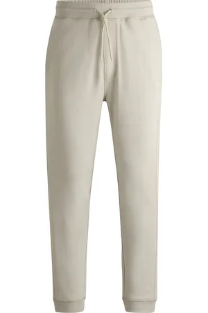 HUGO BOSS Pantaloni della tuta in terry di cotone con toppa con logo