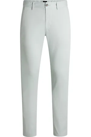 HUGO BOSS Chino slim fit in satin di cotone elasticizzato