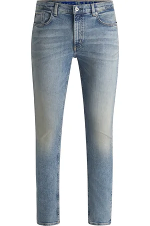 HUGO BOSS Jeans extra slim fit in denim elasticizzato blu stone-washed
