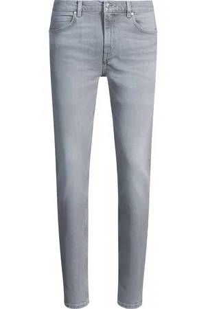 HUGO BOSS Jeans extra slim fit in denim elasticizzato grigio-argento