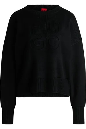 HUGO BOSS Maglione relaxed fit con logo goffrato