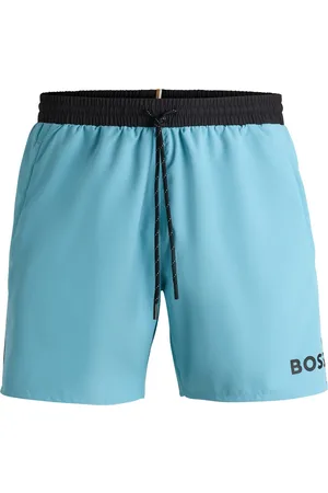 HUGO BOSS Boxer da mare ad asciugatura rapida con dettagli a contrasto