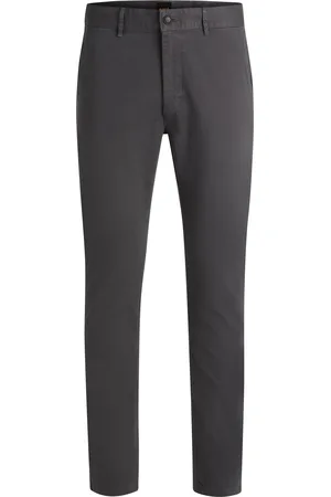 HUGO BOSS Chino slim fit in satin di cotone elasticizzato