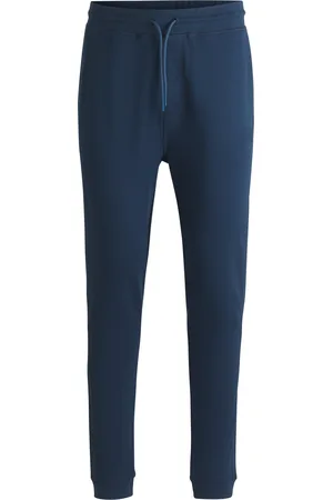 HUGO BOSS Pantaloni della tuta in terry di cotone con toppa con logo