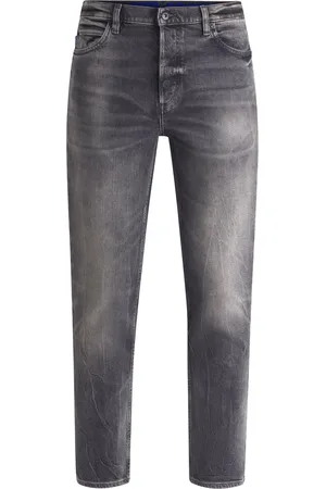 HUGO BOSS Jeans con fit affusolato in denim elasticizzato scuro