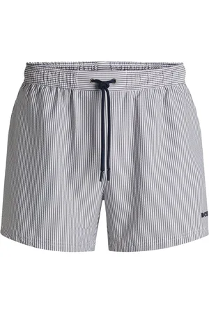 HUGO BOSS Boxer da mare in tessuto seersucker a righe