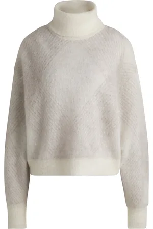HUGO BOSS Maglione Argyle in misto lana testurizzato