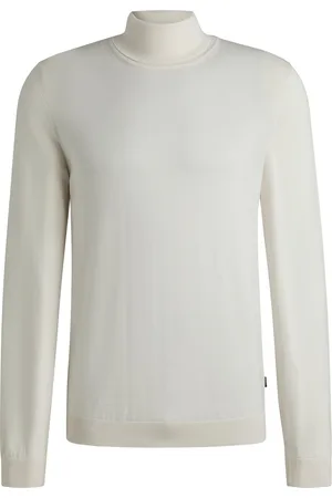 HUGO BOSS Maglione regular fit a collo alto in lana merino