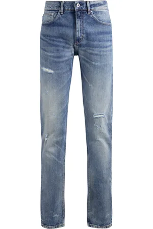 HUGO BOSS Jeans slim fit in denim elasticizzato effetto usurato