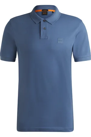 HUGO BOSS Polo slim fit in cotone elasticizzato con toppa con logo