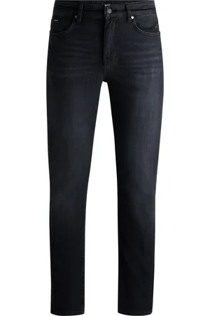 HUGO BOSS Delaware Jeans slim fit in morbidissimo denim italiano nero