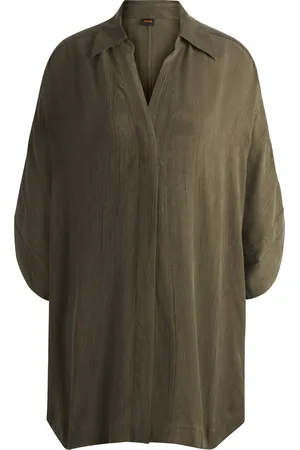 HUGO BOSS Chemisier relaxed fit con chiusura nascosta