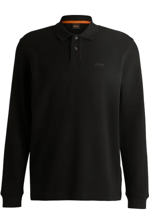 HUGO BOSS Polo in misto cotone elasticizzato con lavorazione a nido d