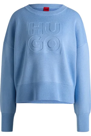 HUGO BOSS Maglione relaxed fit con logo goffrato