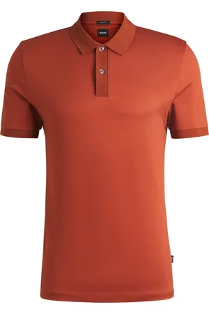 HUGO BOSS Polo in cotone mercerizzato con micromotivo