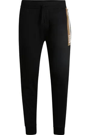 HUGO BOSS Pantaloni della tuta in terry di cotone con stampa a righe