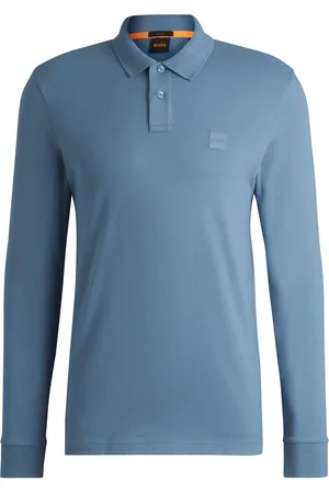 HUGO BOSS Polo slim fit in cotone elasticizzato con toppa con logo