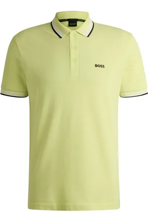 HUGO BOSS Polo paddy in piqué di cotone con logo sul sottocollo