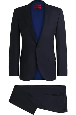 HUGO BOSS Abito slim fit in misto lana elasticizzato ad alte prestazioni