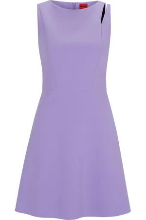HUGO BOSS Minivestito senza maniche con dettaglio cut-out sulla spalla