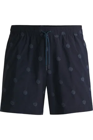 HUGO BOSS Boxer da mare ad asciugatura rapida con monogrammi Double B