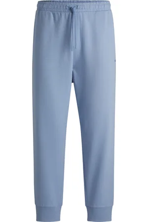 HUGO BOSS Pantaloni della tuta in cotone elasticizzato con logo stampato