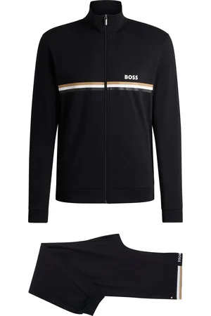 HUGO BOSS Tuta sportiva regular fit in cotone elasticizzato con dettagli esclusivi
