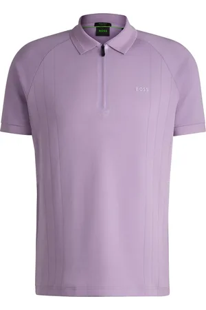 HUGO BOSS Polo in misto cotone in tessuto elasticizzato a scarto d