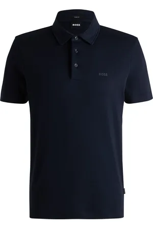 HUGO BOSS Polo slim fit in cotone con logo gommato