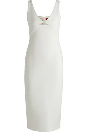 HUGO BOSS Vestito midi aderente con dettaglio cut-out
