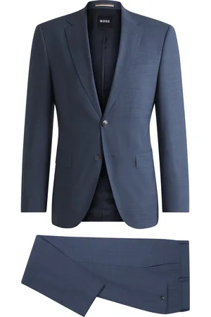 HUGO BOSS Abito regular fit in tessuto elasticizzato a motivi