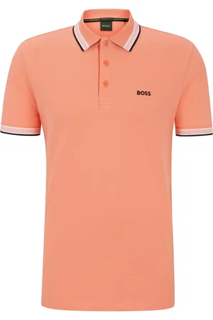 HUGO BOSS Polo paddy in piqué di cotone con logo sul sottocollo