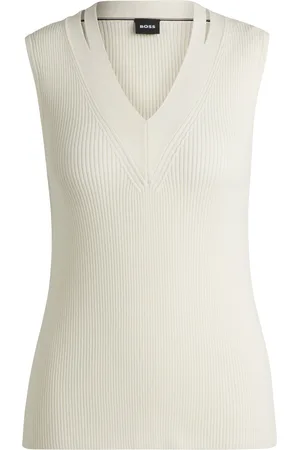 HUGO BOSS Top senza maniche in maglia con dettagli cut-out