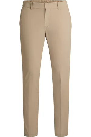 HUGO BOSS Pantaloni slim fit in tessuto softshell elasticizzato ideale per viaggiare