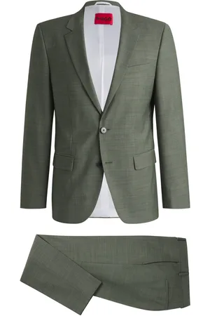 HUGO BOSS Abito slim fit in tessuto lavorato elasticizzato ad alte prestazioni