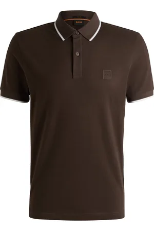 HUGO BOSS Polo slim fit in piqué di cotone elasticizzato