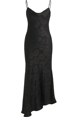 HUGO BOSS Vestito jacquard floreale con orlo asimmetrico