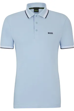 HUGO BOSS Polo paddy in piqué di cotone con logo sul sottocollo