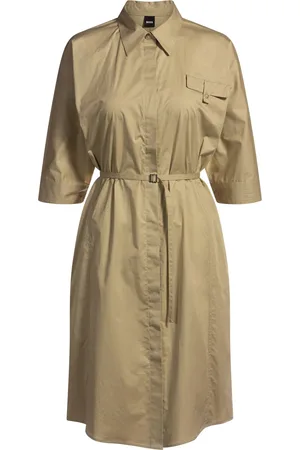 HUGO BOSS Chemisier relaxed fit in cotone elasticizzato