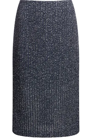 HUGO BOSS Gonna a tubino in tweed bicolore lavorato all