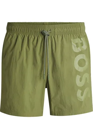HUGO BOSS Boxer da mare in tessuto ad asciugatura rapida con logo a contrasto