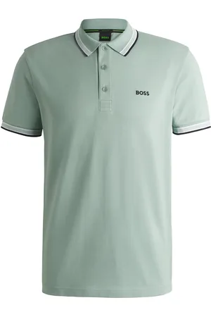 HUGO BOSS Polo paddy in piqué di cotone con logo sul sottocollo