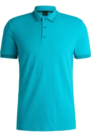 HUGO BOSS Polo paddy in piqué di cotone con logo sul sottocollo