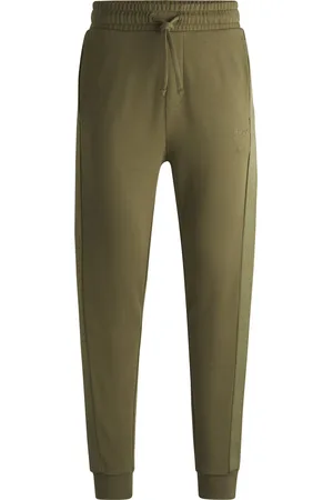 HUGO BOSS Pantaloni della tuta in terry di cotone con banda con logo