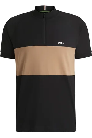 HUGO BOSS Polo sportiva in misto cotone a righe grosse